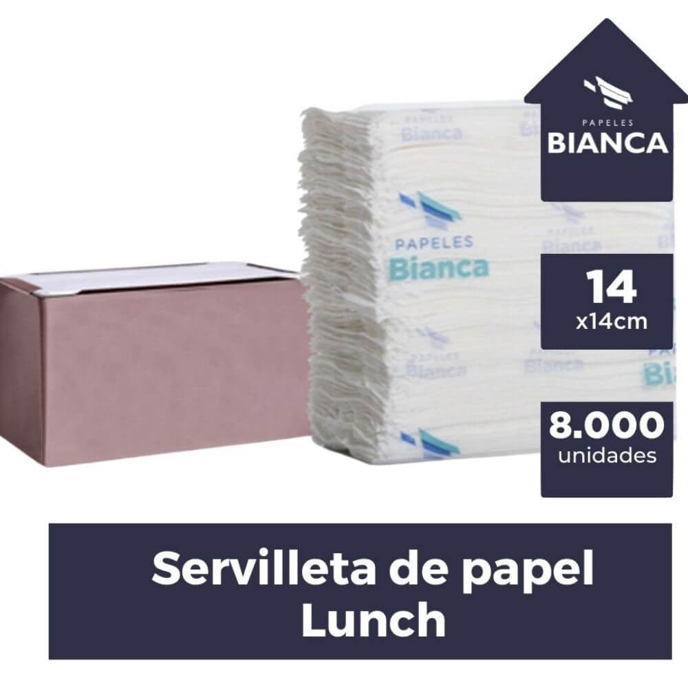 [LIM-SER-LUN-BIA-20X500-1] Servilleta Lunch Bianca 20 X 500 Hojas