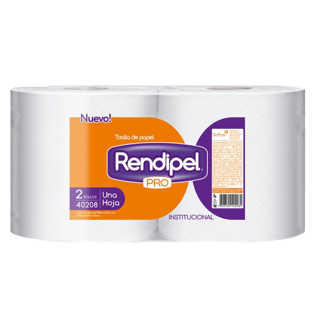 [PAP-ELI-PRO-2X190M] Toalla Rendipel Pro 190 MTS X 2