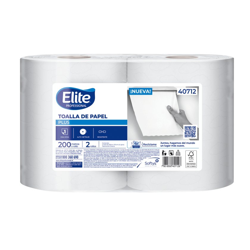 [PAP-ELI-PLU-2X200M] Toalla Elite Plus UH 200 MTS X 2