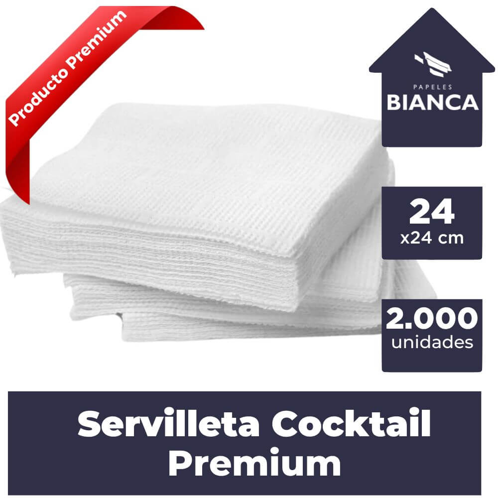 [LIM-SER-COC-BIA-20X100] Servilleta Coctel Bianca 20 PAQ X 100 UN