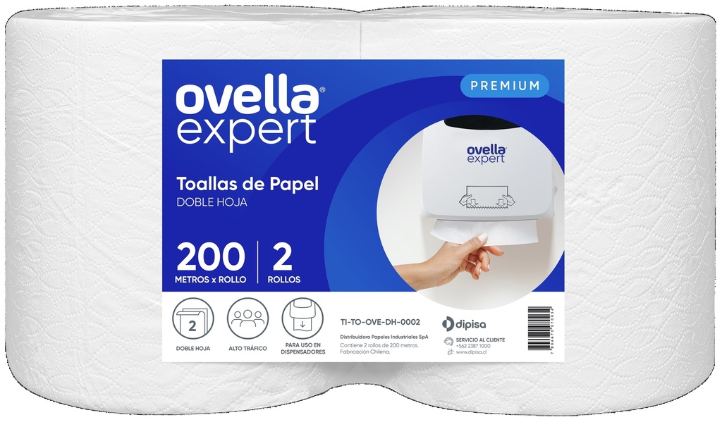 [PAP-INT-OVE-20X200M] Toalla Interfoliada Ovella DH 20 PAQ X 200 Hojas
